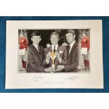 Martin Peters and Geoff Hurst 22x16 montage print England two 1966 world cup final goalscorers