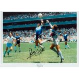 Football Peter Shilton signed 16x12 England v Argentina 1986 World Cup colour print. Good Condition.