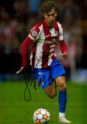 Football Joao Felix signed Athletico Madrid 12x8 colour photo. Good Condition. All autographs come