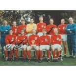 Football Sir Geoff Hurst ,Martin Peters and George Cohen signed 16x12 England 1966 World Cup Winners