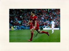 Football Daniel James (Wales) Signed 11x8 Colour Photo. Mounted. Good Condition. All autographs come