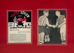 Football Legends Bill Foulkes and Albert Quixall 16x12 overall mounted signature piece includes