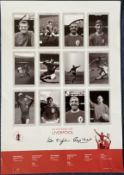 Football Ian St John and Roger Hunt 23x17 approx Liverpool FA Cup Kings 1965 big blue tube montage