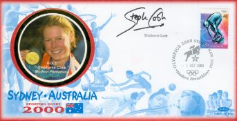 Olympics Stephanie Cook signed Sydney Australia Sporting Glory 2000 FDC PM Olympics 2000 Sydney