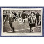 Football, Bobby Kerr signed 12x18 black and white photograph picturing Kerr and Sunderland Coach