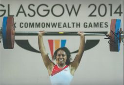 Weightlifting Zoe Smith signed 12x8 colour photo. Edward Franklin Clancy OBE (born 12 March 1985) is