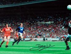 Football John Aldridge signed 16x12 colour photo pictured in action for Liverpool in the FA Cup