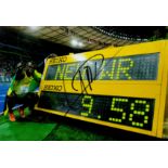 Athletics Usain Bolt signed 12x8 colour photo. Usain St. Leo Bolt, born 21 August 1986) is a retired