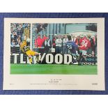 Neville Southall signed 22x16 colour 1995 FA Cup Final colour print Neville Southall makes a