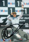 Motor Racing Mika Hakkinen signed 6x4 Mobil 1 colour promo photo. Good Condition. All autographs