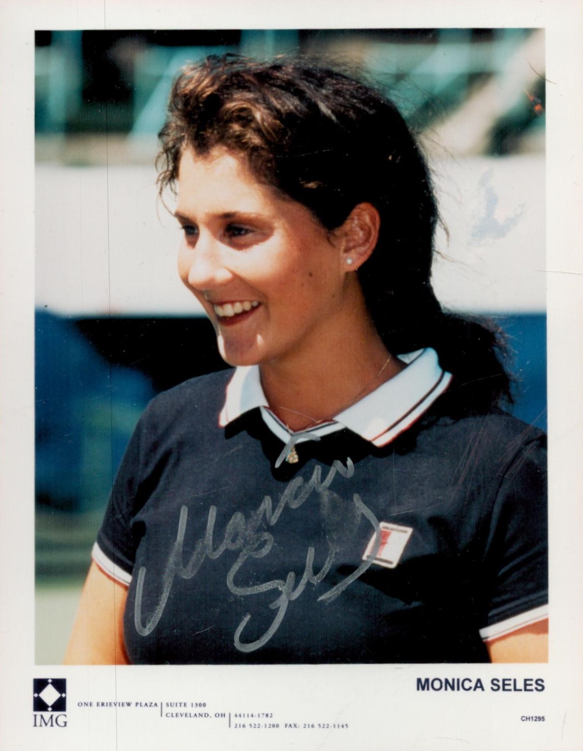 Tennis Monica Seles signed 5x4 IMG colour promo photo. Good Condition. All autographs come with a