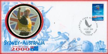 Olympics Iain Percy signed Sydney Australia Sporting Glory 2000 FDC PM Olympics 2000 Sydney NSW 2000