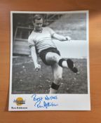 Football. Ron Atkinson Signed 10x8 black and white Autographed Editions page. Bio description on the