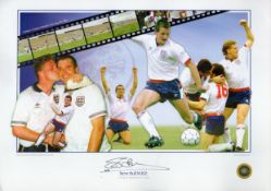 Football Steve Bull signed 16x12 approx England montage print. Good Condition. All autographs come