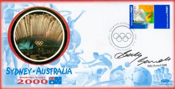 Olympics Sally Gunnell signed Sydney Australia Sporting Glory 2000 FDC PM Olympics Closing