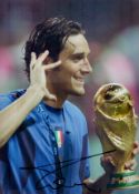 Football Luca Toni signed Italy World Cup Winners 12x8 colour photo. Good Condition. All