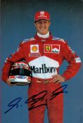 Motor Racing Michael Schumacher signed 8x6 colour photo card. Good Condition. All autographs come