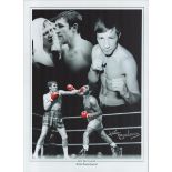 Boxing Ken Buchanan signed 16x12 colourised montage print . Good Condition. All autographs come with