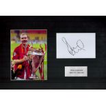 Football Paul Scholes 15x11 overall mounted signature piece includes signed album page and