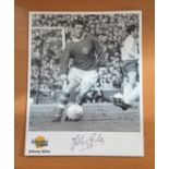 Football. Johnny Giles Signed 10x8 black and white Autographed Editions page. Bio description on the