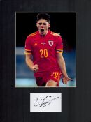 Football Daniel James (Wales) Signed 10x8 Colour Photo. Mounted. Good Condition. All autographs come