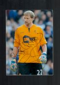 Football Jussi Jaaskelainen (Bolton) Signed 10x8 Colour Photo. Mounted. Good Condition. All