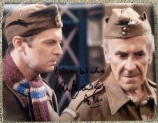 Dads Army scene 8x10 photo signed by actor Ian Lavender as Private Pike. Good Condition. All