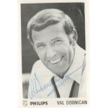 Val Doonican signed 6x4 black and white promo photo. Good Condition. All autographs come with a