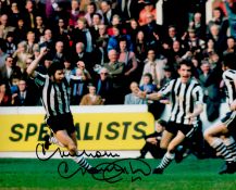 Malcom Macdonald signed 10x8 colour photo pictured while playing for Newcastle United. Good