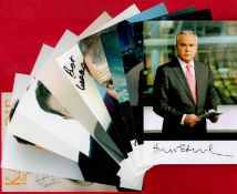 BBC News Presenters Collection of 10 Signed Photo Cards approx size 6 x 4 Includes Huw Edwards,