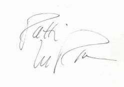 Patti Lupone signed album page. Good Condition. All autographs come with a Certificate of