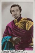 Basil Rathbone Signed 5x3 colour photo. Good Condition. All autographs come with a Certificate of