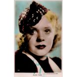 Alice Faye Signed 5x3 inch approx Colour Photo. Signed in Green Ink. Good Condition. All