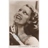 Jeanette Macdonald Signed 5x3 vintage black and white photo. Good Condition. All autographs come