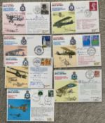 Great War fighter aces, veterans collection of seven RAF covers. Includes Lord Balfour of Inchrye,