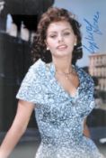 Sophia Loren signed 12x8 colour photo. Good Condition. All autographs come with a Certificate of