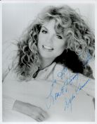 Dyan Cannon Signed 10x8 inch Black and White Photo. Signed in blue ink. Dedicated. Good Condition.