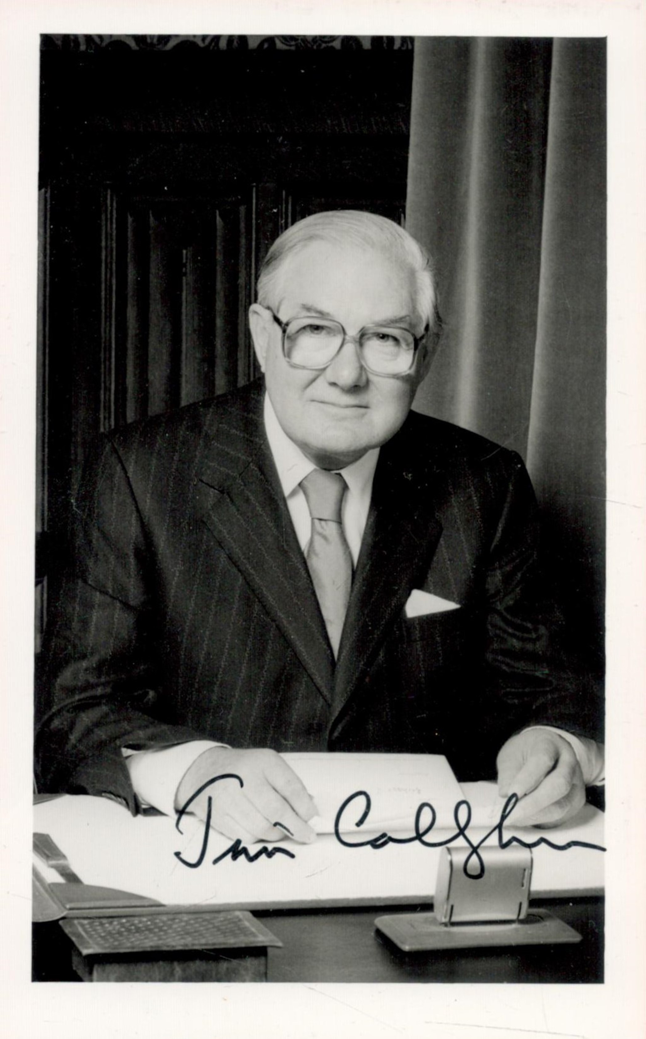 Political signed collection James Callaghan signed 6 x 4 photo, Hartley Shawcross signed 10 x 8 - Image 2 of 2