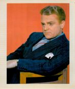 James Cagney Signed 10x8 inch Colour Magazine Page in Black ink, Attached to Sheet. Signature of