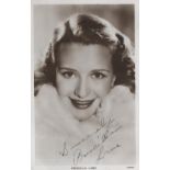 Priscilla Lane Signed 5x3 vintage black and white photo. Good Condition. All autographs come with