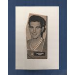 Former Bolton Wanderers star Brian Birch Signed newspaper clipping, mounted to size of 14x11. Good