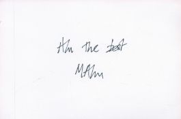Jethro Tull Singer, Mick Abrahams signed 6x4 white card. . Good Condition. All autographs come