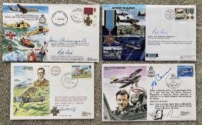 Victoria Cross signed collection of four RAF covers signed by Air Cdr Fred West VC Great War, Col