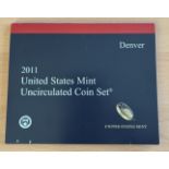 2011 United States Mint Uncirculated Coin Set For Denver. 14 Coins in total. Good Condition. All