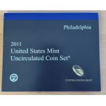 2011 United States Mint Uncirculated Coin Set For Philadelphia. 14 Coins in total. Good Condition.