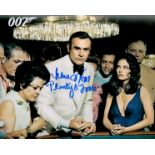 Plenty O'Toole Lana Wood signed 10 x 8 inch colour photo Casino scene with Sean Connery. Good