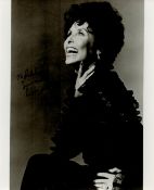 Lena Horne Signed 10x8 inch Black and White Photo. Signed in blue ink. Dedicated. Good Condition.