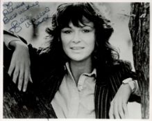 Julie Wallace Signed 10x8 inch Black and White Photo. Signed in black ink. Dedicated. Good