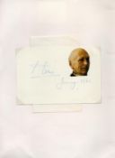 Alec Douglas-Home signed 6x4 album page affixed to A4 sheet. Good Condition. All autographs come