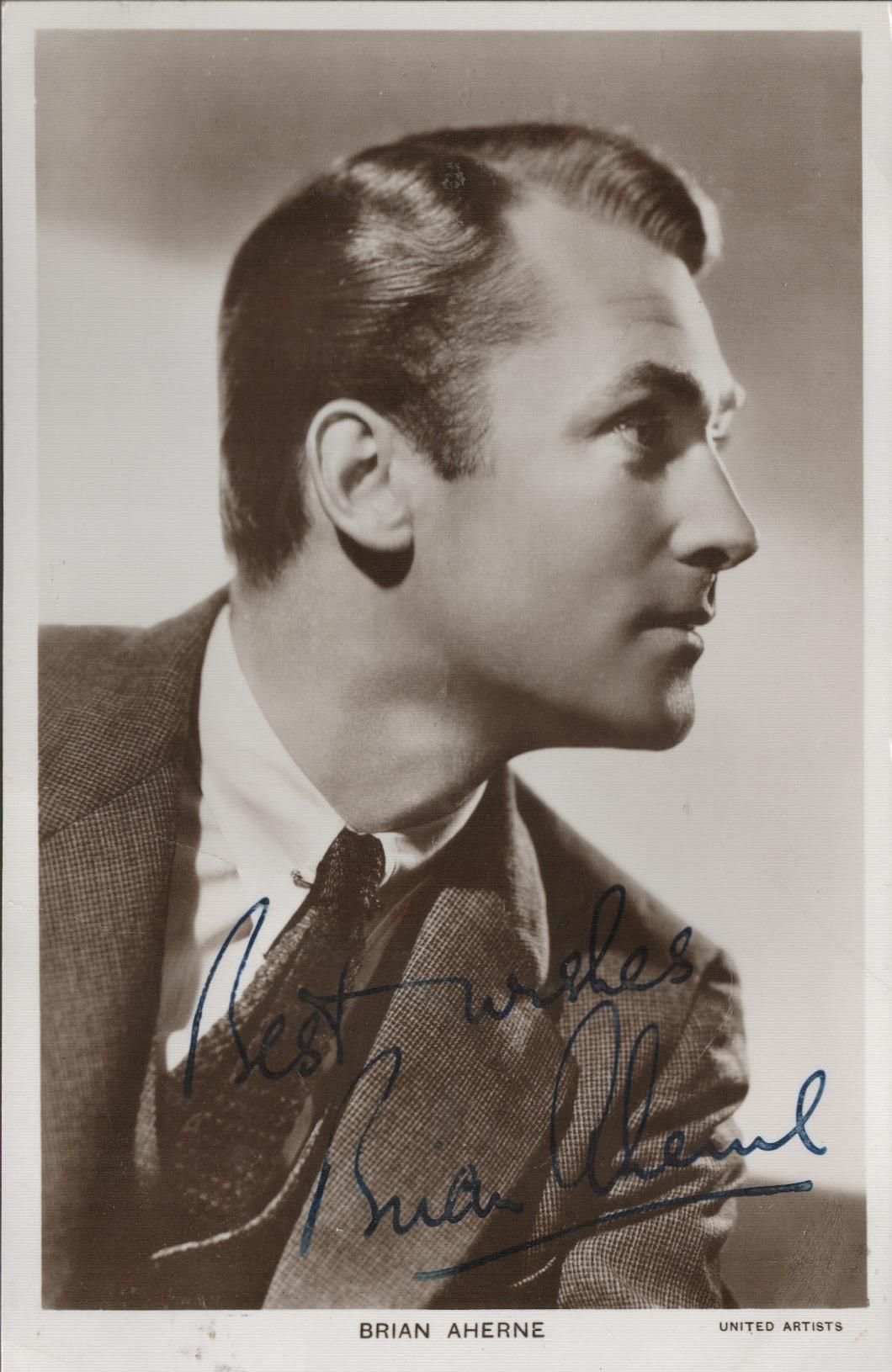 Brian Aherne Signed 5x3 vintage black and white photo. Good Condition. All autographs come with a